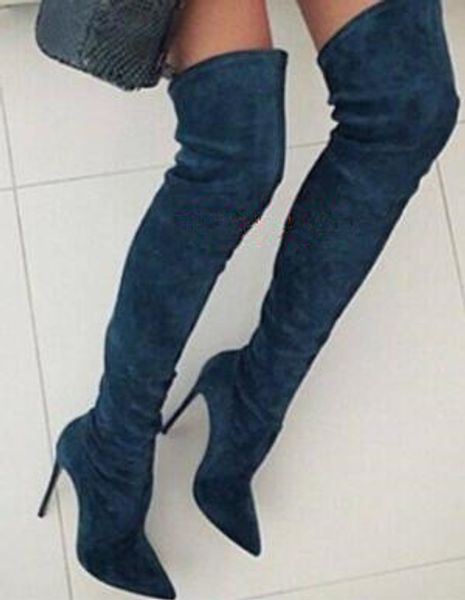 stiletto high heels woman suede leather boots pointed toe female over-the-knee boots runway shoes woman celebrity boot, Black
stiletto high heels woman suede leather boots pointed toe female over-the-knee boots runway shoes woman celebrity boot, Black
