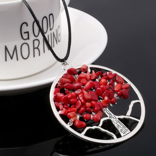 sa silverage natural gravel handmade tree of life necklace 2019 colorful natural stone trendy european american pendant jewelry, Silver
sa silverage natural gravel handmade tree of life necklace 2019 colorful natural stone trendy european american pendant jewelry, Silver