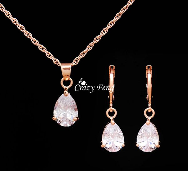 trendy wedding jewelry sets necklace earrings rose gold color women heart pendant necklace cz crystal, Silver
trendy wedding jewelry sets necklace earrings rose gold color women heart pendant necklace cz crystal, Silver