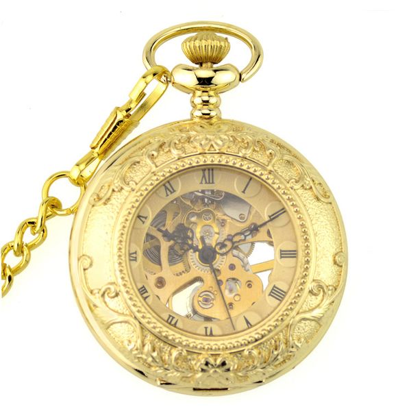 golden men women pocket watch mechanical pocket watches engraved roman numerals gold hand wind pocketwatch, Slivery;golden
golden men women pocket watch mechanical pocket watches engraved roman numerals gold hand wind pocketwatch, Slivery;golden