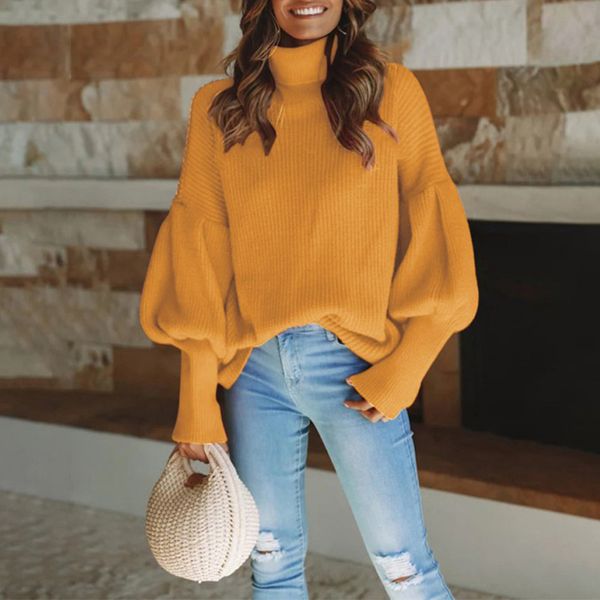 women sweater knitted sweater casual long sleeve loose turtleneck lantern sleeve jumper pullover 2019, White;black
women sweater knitted sweater casual long sleeve loose turtleneck lantern sleeve jumper pullover 2019, White;black