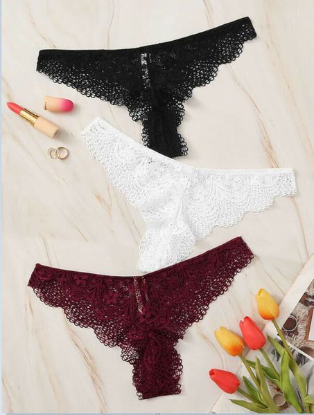 3pcs lace underwear women ladies lace underwear g-string briefs panties thongs lingerie knickers, Black;pink
3pcs lace underwear women ladies lace underwear g-string briefs panties thongs lingerie knickers, Black;pink