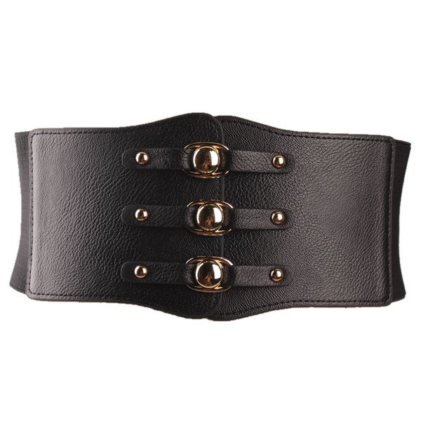 new fashion lady red waist belt extra wide corset gold metal ring dress cummerbund black pu leather elastic waistband for dress, Black;brown
new fashion lady red waist belt extra wide corset gold metal ring dress cummerbund black pu leather elastic waistband for dress, Black;brown