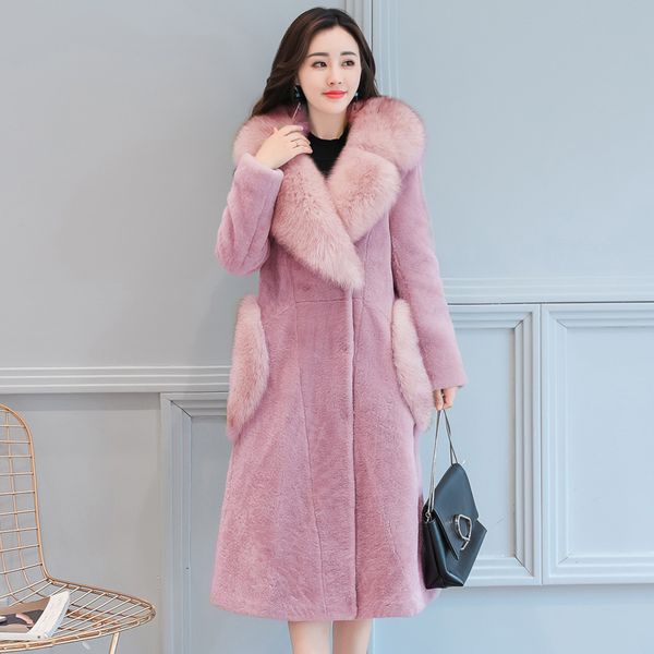 faux fur coat winter women 2018 new pink casual warm slim long sleeve fur 4xl winter long jacket women casaco feminino, Black
faux fur coat winter women 2018 new pink casual warm slim long sleeve fur 4xl winter long jacket women casaco feminino, Black