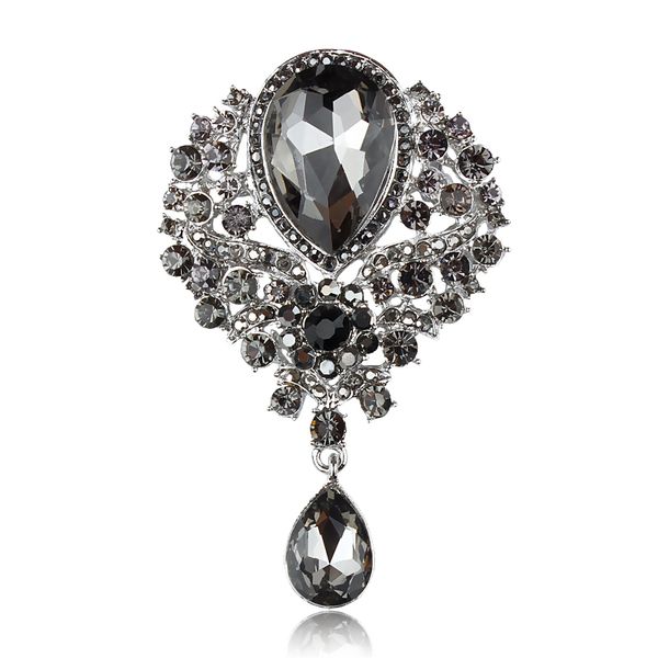 baiduqiandu assorted colors vintage glass crystal teardrop brooch pins for diy wedding bridal bouquets jewelry accessories t190622, Gray
baiduqiandu assorted colors vintage glass crystal teardrop brooch pins for diy wedding bridal bouquets jewelry accessories t190622, Gray
