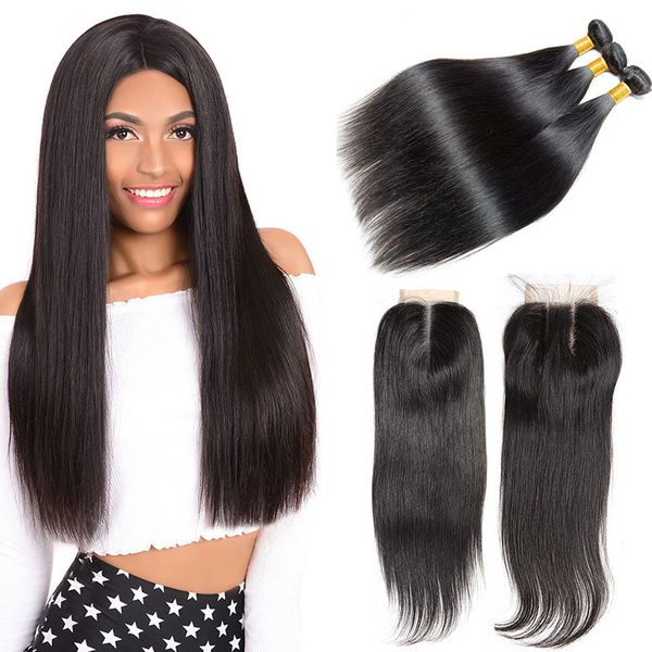 straight human hair extension 3 bundles with closure natural black 7a grade unprocessed human hair bundles natural black color 1b, Black;brown
straight human hair extension 3 bundles with closure natural black 7a grade unprocessed human hair bundles natural black color 1b, Black;brown
