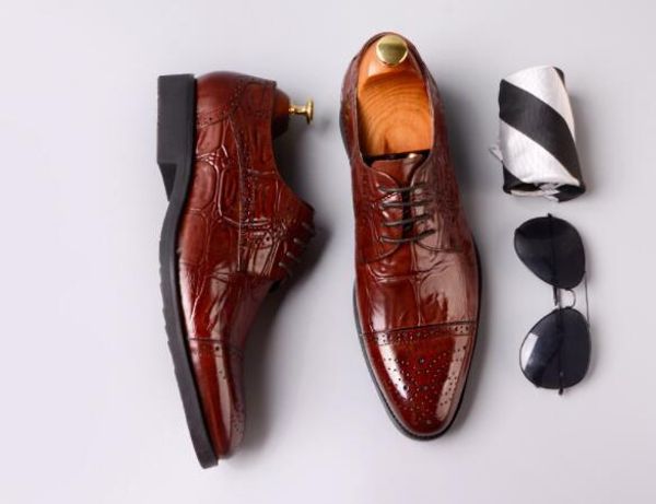 3 colour men bullock carved oxfords genuine leather formal dress shoes for man new lace up business office shoes, Black
3 colour men bullock carved oxfords genuine leather formal dress shoes for man new lace up business office shoes, Black