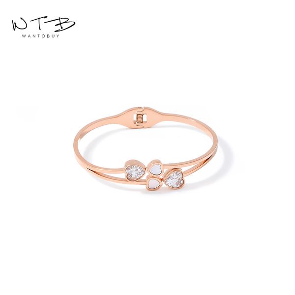 wantobuy trendy 316l stainless steel rose gold bracelets bangles romantic heart zircon natural shell for women gift, Black
wantobuy trendy 316l stainless steel rose gold bracelets bangles romantic heart zircon natural shell for women gift, Black