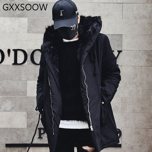 2019 winter long parkas jackets men casual thick fur collar coats windbreaker streetwear fashion parka male jacket mg279, Black
2019 winter long parkas jackets men casual thick fur collar coats windbreaker streetwear fashion parka male jacket mg279, Black