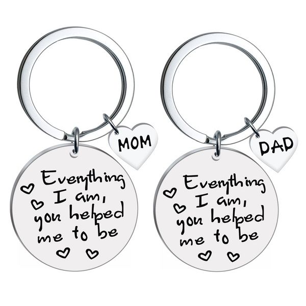 2020 stainless steel keychain english lettering round card everything titanium steel dad mom heart-shaped keychain, Silver
2020 stainless steel keychain english lettering round card everything titanium steel dad mom heart-shaped keychain, Silver