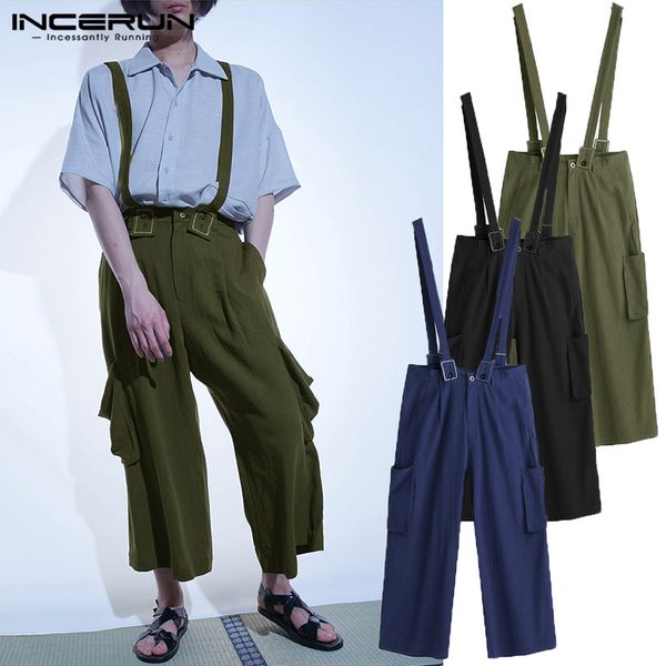 incerun men casual pants straps jumpsuit solid joggers vintage loose overalls suspender wide leg trousers men streetwear 2019, Black
incerun men casual pants straps jumpsuit solid joggers vintage loose overalls suspender wide leg trousers men streetwear 2019, Black