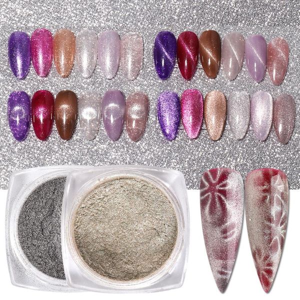 0.5g holographic nail art glitter 9d cat eye nail powder mirror flakes pigments gold silver dust decoration manicure ntmm01-02-1, Silver;gold
0.5g holographic nail art glitter 9d cat eye nail powder mirror flakes pigments gold silver dust decoration manicure ntmm01-02-1, Silver;gold