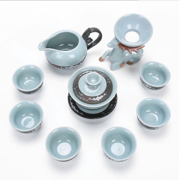 old chinese ru kiln tea set dragon ball teapot portable high-end business gift set customized set sq201910036
old chinese ru kiln tea set dragon ball teapot portable high-end business gift set customized set sq201910036
