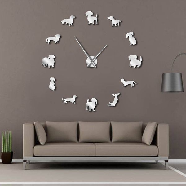 diy dachshund wall art wiener-dog puppy dog pet frameless giant wall clock with mirror effect sausage dog large clock watch
diy dachshund wall art wiener-dog puppy dog pet frameless giant wall clock with mirror effect sausage dog large clock watch