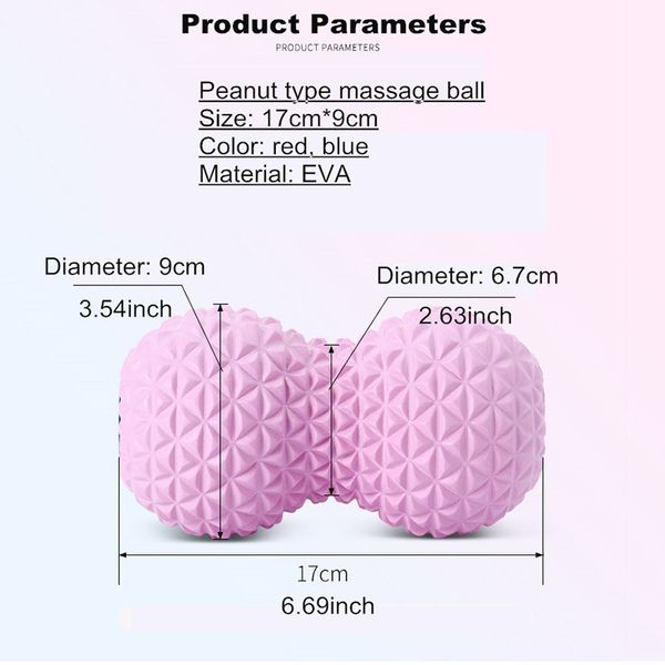 peanut shaped yoga massage ball diamond texture massage ball deep muscle relaxation leg back acupoint exercise fitness tool fitness balls