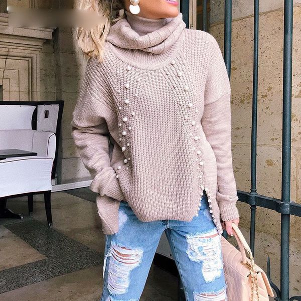 women sweaters women sweater beading pearl turtleneck loose knitted pullover women casual fashion winter sweater autumn long sleeve fema, White;black
women sweaters women sweater beading pearl turtleneck loose knitted pullover women casual fashion winter sweater autumn long sleeve fema, White;black