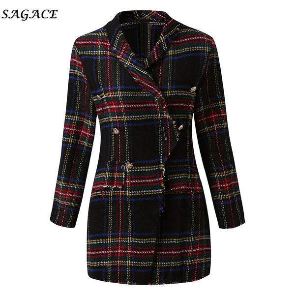 sagace clothes coat women winter spring autumn and winter plaid long-sleeved double-sided long clothes sweater coat ladies, Black
sagace clothes coat women winter spring autumn and winter plaid long-sleeved double-sided long clothes sweater coat ladies, Black