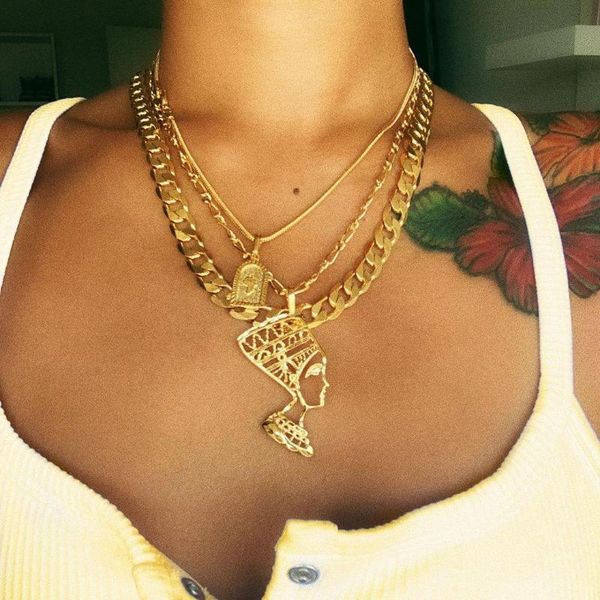 hip hop gold color pharaoh portrait coin pendant necklace multilayer figaro chain statement collar 2020 fashion jewelry, Silver
hip hop gold color pharaoh portrait coin pendant necklace multilayer figaro chain statement collar 2020 fashion jewelry, Silver