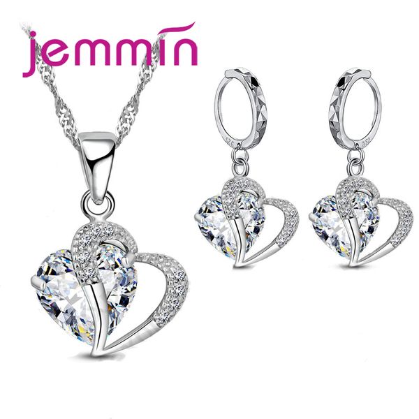 jemmin unique charm design heart to heart pendant necklace earrings female 925 sterling silver jewelry sets for xmas festival, Black
jemmin unique charm design heart to heart pendant necklace earrings female 925 sterling silver jewelry sets for xmas festival, Black