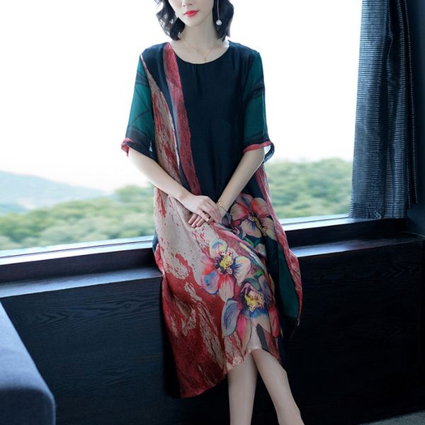 7xl 6xl silk vintage floral plus size women casual long loose summer beach party dress elegant vestidos clothes 2019 dresses, Black;gray
7xl 6xl silk vintage floral plus size women casual long loose summer beach party dress elegant vestidos clothes 2019 dresses, Black;gray