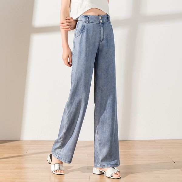 the new spring and summer 2020 stretch jeans women straight high elastic waist loose wide-legged pants 20136, Blue
the new spring and summer 2020 stretch jeans women straight high elastic waist loose wide-legged pants 20136, Blue