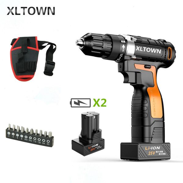 xltown 25v electric screwdriver contains 2 lithium battery multi-function household cordless drill chargeable power tools
xltown 25v electric screwdriver contains 2 lithium battery multi-function household cordless drill chargeable power tools