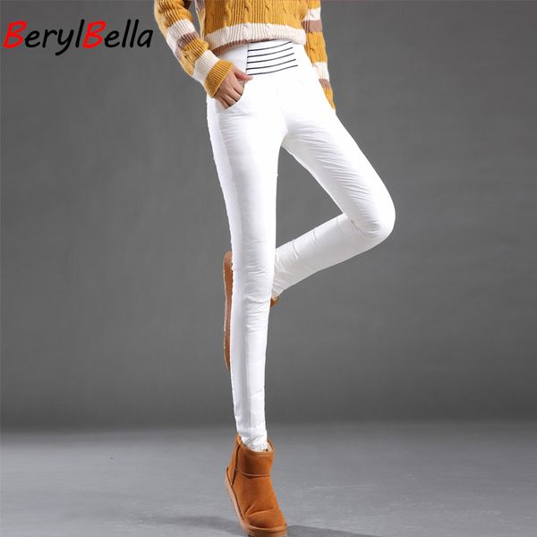 white down pants for women winter high waist plus size elastic long trousers slim women pencil pants pantalon femme berylbella, Black;white
white down pants for women winter high waist plus size elastic long trousers slim women pencil pants pantalon femme berylbella, Black;white