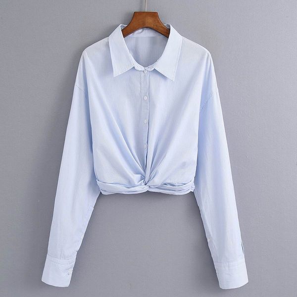 women striped shirt blouse summer 2020 new fashion long sleeve crop modern lady casual shirts, White
women striped shirt blouse summer 2020 new fashion long sleeve crop modern lady casual shirts, White