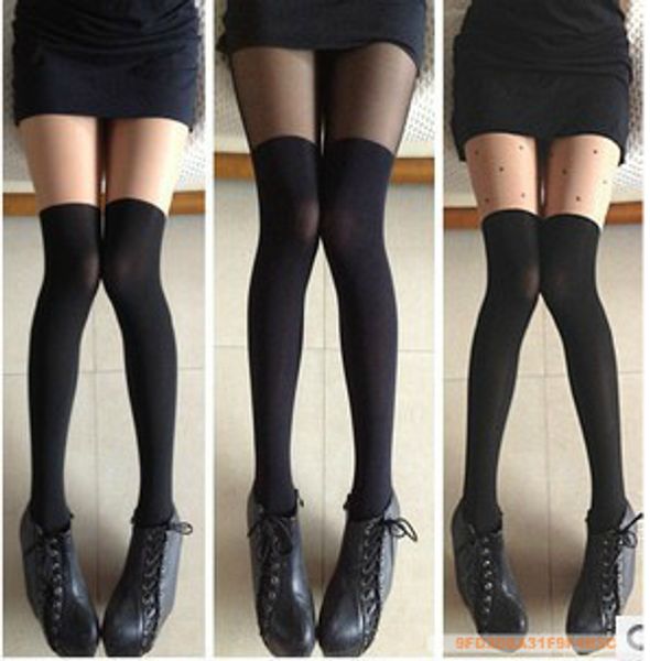 2015 fashion women black tinted sheer false high stocking pantyhose tattoo tights wholesale girls tights, Black;white
2015 fashion women black tinted sheer false high stocking pantyhose tattoo tights wholesale girls tights, Black;white