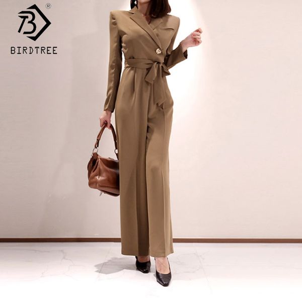 2020 spring new korean style solid slim jumpsuits for women notched full sleeve sashes ladies wide leg long rompers b02912k, Black;white
2020 spring new korean style solid slim jumpsuits for women notched full sleeve sashes ladies wide leg long rompers b02912k, Black;white