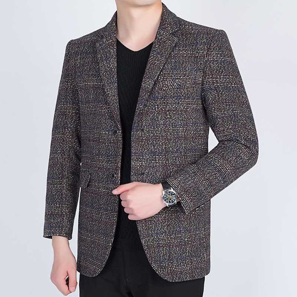 retro middle-aged mens blazer spring and autumn men suit jacket fashion casual plaid coat 2020 mens suits blazers, White;black
retro middle-aged mens blazer spring and autumn men suit jacket fashion casual plaid coat 2020 mens suits blazers, White;black