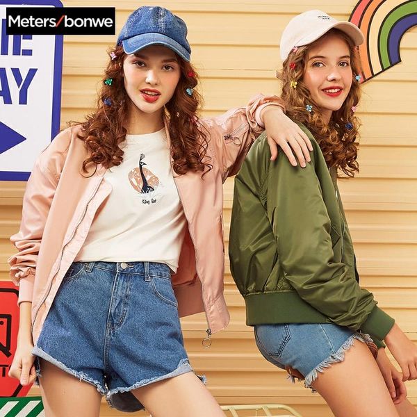 metersbonwe 2019 fashion windbreaker jacket women autumn coats back clock casual basic bomber women's jacket female outwear, Black;brown
metersbonwe 2019 fashion windbreaker jacket women autumn coats back clock casual basic bomber women's jacket female outwear, Black;brown