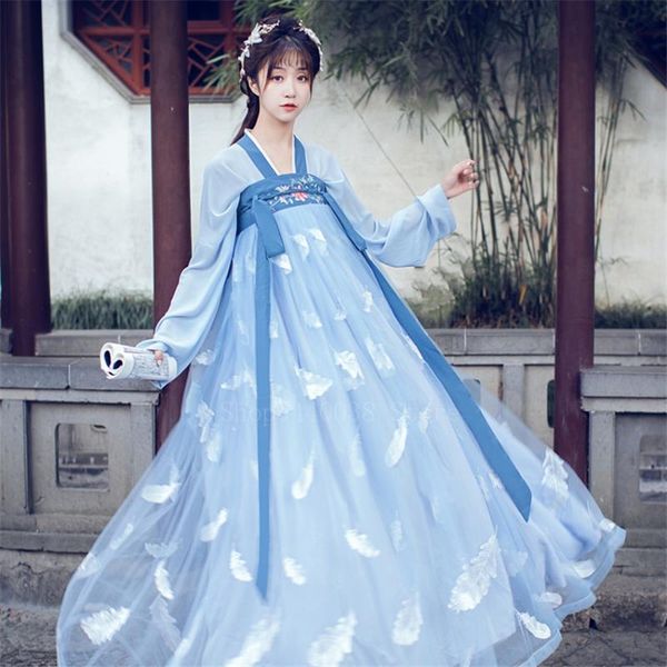 chinese ancient costume women blue fairy lace feathers hanfu dress traditional folk dance clothing vintage elegant party gown, Black;red
chinese ancient costume women blue fairy lace feathers hanfu dress traditional folk dance clothing vintage elegant party gown, Black;red