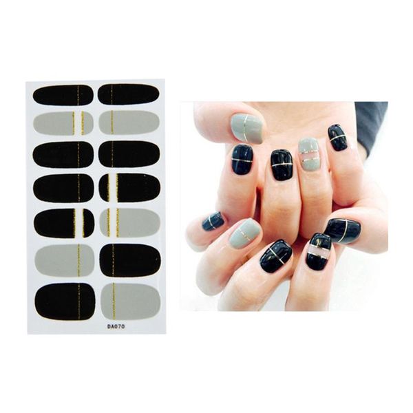 14tips/sheet full beauty nails stickers nail wraps multicolor nail art full stickers adhesive tips manicure decoration, Black
14tips/sheet full beauty nails stickers nail wraps multicolor nail art full stickers adhesive tips manicure decoration, Black