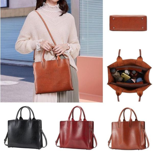 fashion women's outdoor solid color leather handbag messenger bag business women open large capacity shoulder handle bag/e
fashion women's outdoor solid color leather handbag messenger bag business women open large capacity shoulder handle bag/e