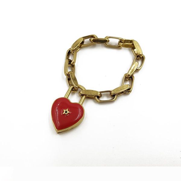 new red lock heart bracelets for women vintage metal star bangle gothic jewelry femme gold chain charms bracelet ancient bijoux, Golden;silver
new red lock heart bracelets for women vintage metal star bangle gothic jewelry femme gold chain charms bracelet ancient bijoux, Golden;silver