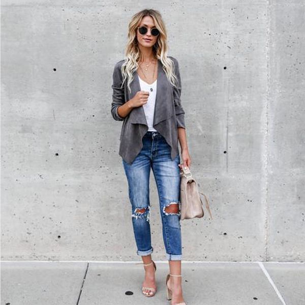casual fabala outwear faux suede autumn winter long sleeve lapel cardigan jacket short blazer, Black
casual fabala outwear faux suede autumn winter long sleeve lapel cardigan jacket short blazer, Black