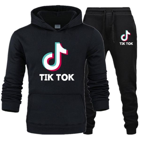 new fashion women men clothes tik tok printed hoodies + pants set casual hooded sweatshirt suits tracksuit suitable for male and female, Black
new fashion women men clothes tik tok printed hoodies + pants set casual hooded sweatshirt suits tracksuit suitable for male and female, Black