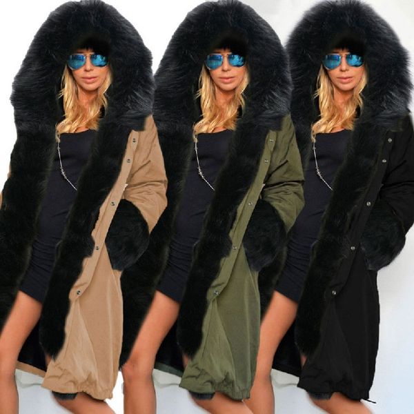 thick winter womens long coats solid color wool womens casual hooded jackets fashion warm designer ladies outerwears, Tan;black
thick winter womens long coats solid color wool womens casual hooded jackets fashion warm designer ladies outerwears, Tan;black
