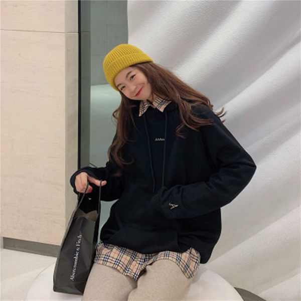fdfklak plus size women sweatershirt spring autumn 2020 thin long-sleeved pullover loose hooded clothes wild fashion streetwear, Black
fdfklak plus size women sweatershirt spring autumn 2020 thin long-sleeved pullover loose hooded clothes wild fashion streetwear, Black