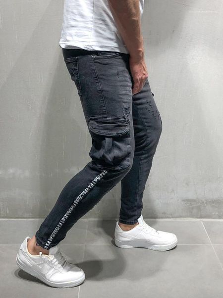 designer striped letters zipper biker jeans fashion homme pants men black ripped pencil pants spring autumn big pockets, Blue
designer striped letters zipper biker jeans fashion homme pants men black ripped pencil pants spring autumn big pockets, Blue