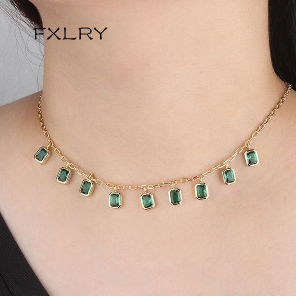 fxlry элегантный цвет золота гальваническим циркон цепи choker ожерелье charm green geometry подвесной ожерелье для женщин мода ювелирные из, Silver
fxlry элегантный цвет золота гальваническим циркон цепи choker ожерелье charm green geometry подвесной ожерелье для женщин мода ювелирные из, Silver