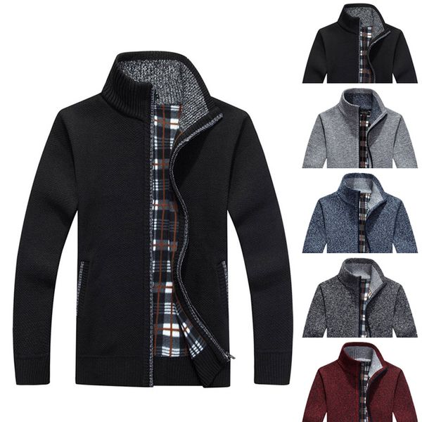 new plus size thicken knitwear sweater mens zipper winter outwear casual warm coat cardigan vn 68, Black;brown
new plus size thicken knitwear sweater mens zipper winter outwear casual warm coat cardigan vn 68, Black;brown