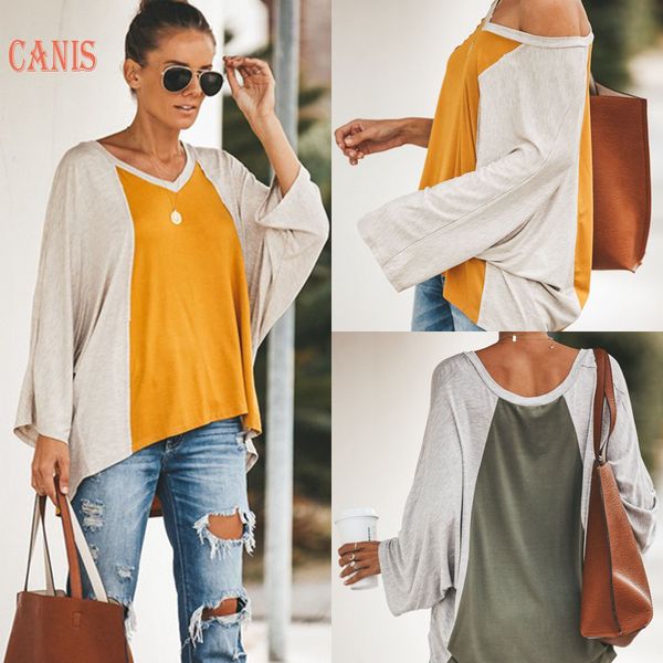 2019 new womens autumn and spring long sleeve women coat women batwing sleeve blouse robe t shirt, White
2019 new womens autumn and spring long sleeve women coat women batwing sleeve blouse robe t shirt, White