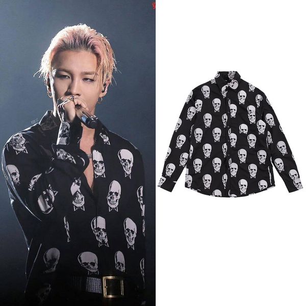 lapel skull print men's shirt camisa masculina harajuku streetwear long sleeve shirt loose camisas hombre mens shirts blouse, White;black
lapel skull print men's shirt camisa masculina harajuku streetwear long sleeve shirt loose camisas hombre mens shirts blouse, White;black