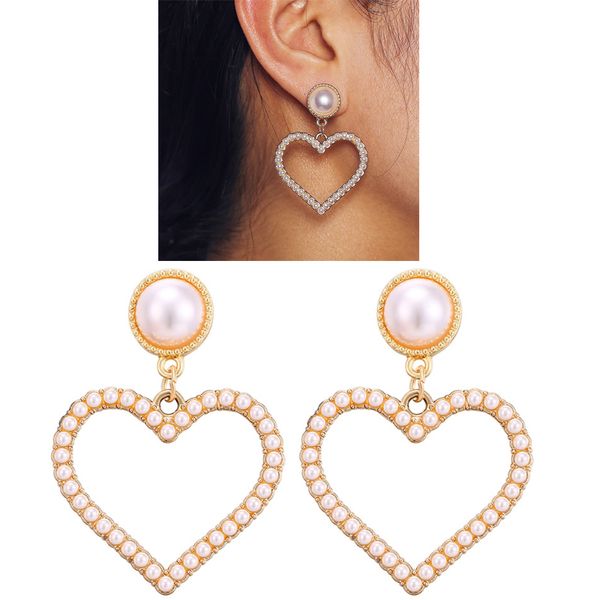 Fashion Womens Pearl Dangle Earrings Love Heart shape Faux pearl Drop Ear Rings For Ladies Luxury Jewelry Gift
Fashion Womens Pearl Dangle Earrings Love Heart shape Faux pearl Drop Ear Rings For Ladies Luxury Jewelry Gift