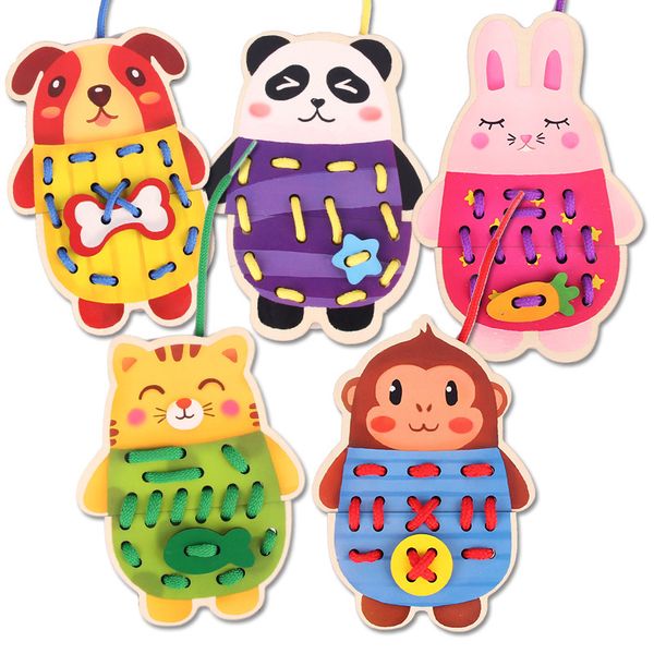 large size animal threading wearing rope huanyi toy children early education wooden tabletoys tablegame 0.35
large size animal threading wearing rope huanyi toy children early education wooden tabletoys tablegame 0.35