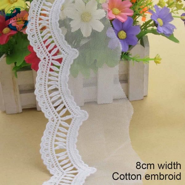 10yards 8cm width cotton embroid lace sewing ribbon guipure trims fabric dolls lace diy garment accessories wedding lace#3876, Pink;blue
10yards 8cm width cotton embroid lace sewing ribbon guipure trims fabric dolls lace diy garment accessories wedding lace#3876, Pink;blue