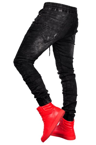 black elastic waist jeans mens clothing jean sports jogger pants long trousers pantalones, Blue
black elastic waist jeans mens clothing jean sports jogger pants long trousers pantalones, Blue