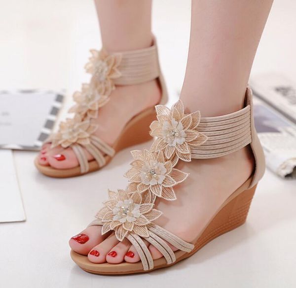 summer sandals flowes zip women's comfortable soft large retro high heels beach shoes sandals wedges fashion woman big shoes, Black
summer sandals flowes zip women's comfortable soft large retro high heels beach shoes sandals wedges fashion woman big shoes, Black